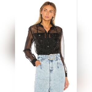 Superdown Emori Organza Tracker Jacket Size Xxs NWT